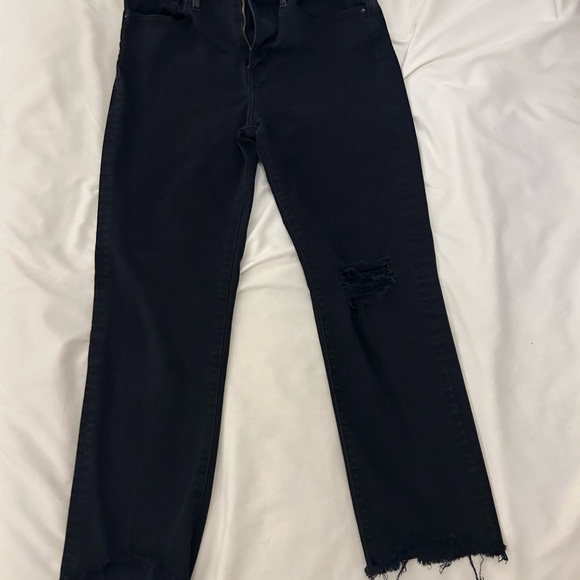 Levi’s black stretch 724 cropped raw edge size 29 - Picture 13 of 13